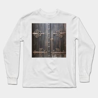 Rustic steampunk antique renaissance castle old door Long Sleeve T-Shirt